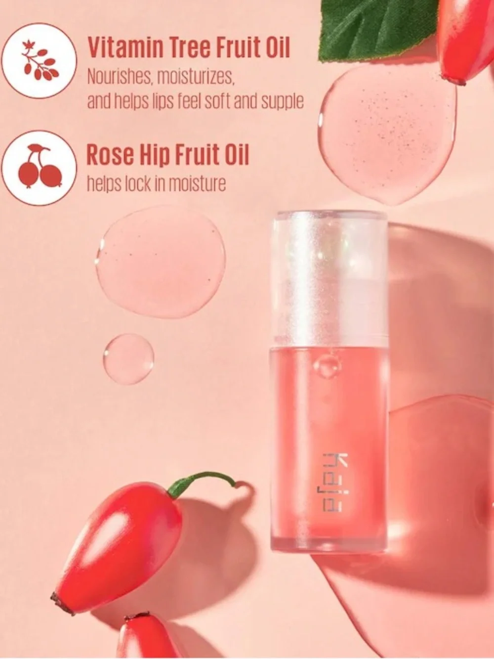 Kaja Juicy Glass Hydrating Lip Oil — Rose Hip Spritz 01